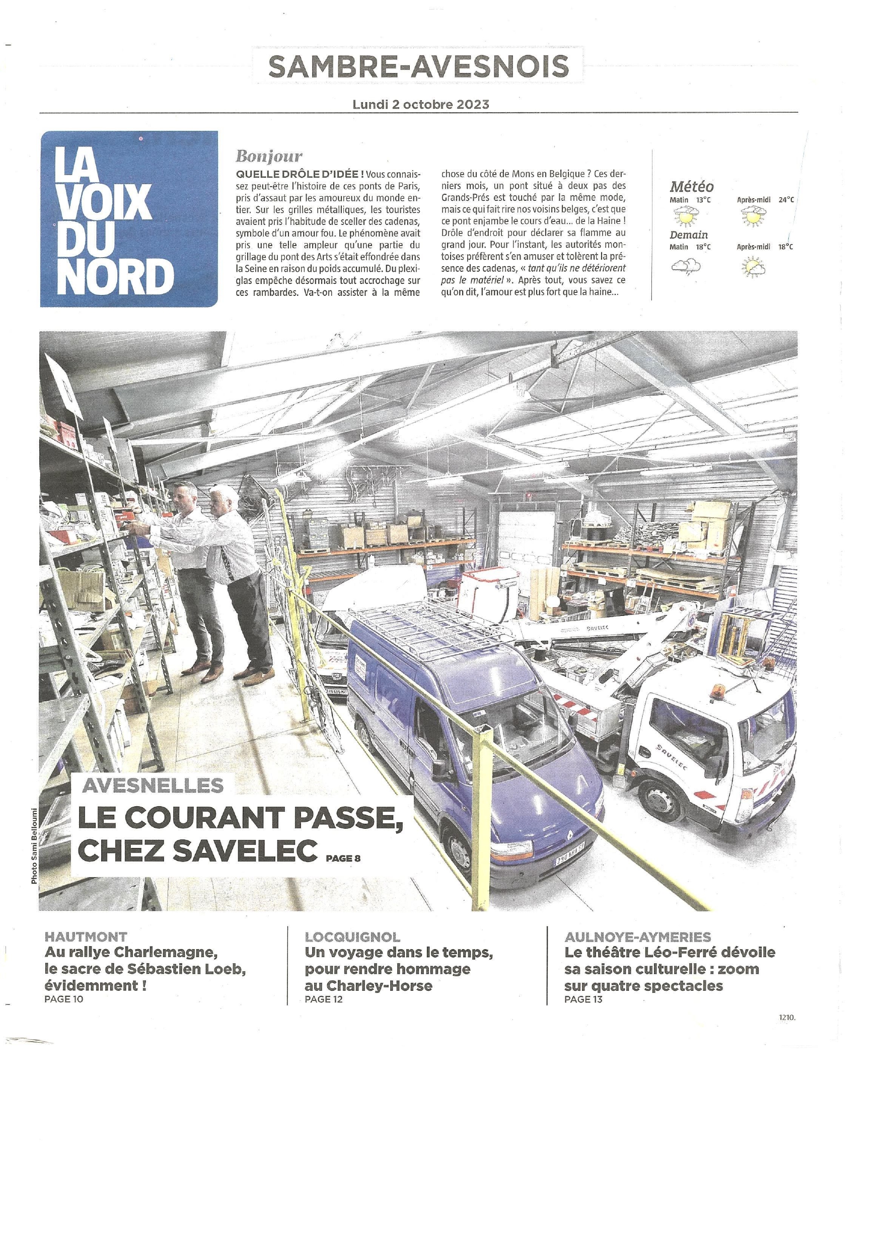 Article de presse SAVELEC 2